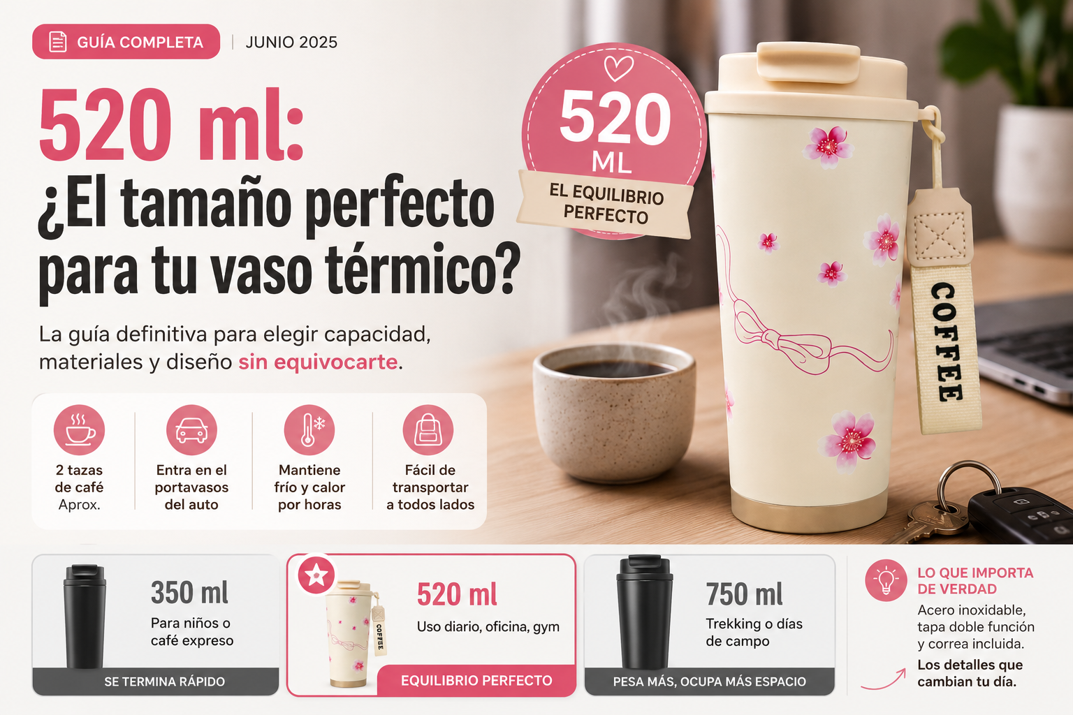 520 ml: ¿El tamaño perfecto para tu vaso térmico? Guía para elegir bien