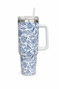 Vaso Termico Trendy con Estampado Azul