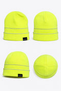 Gorro Fluorescente Con Doble Franja