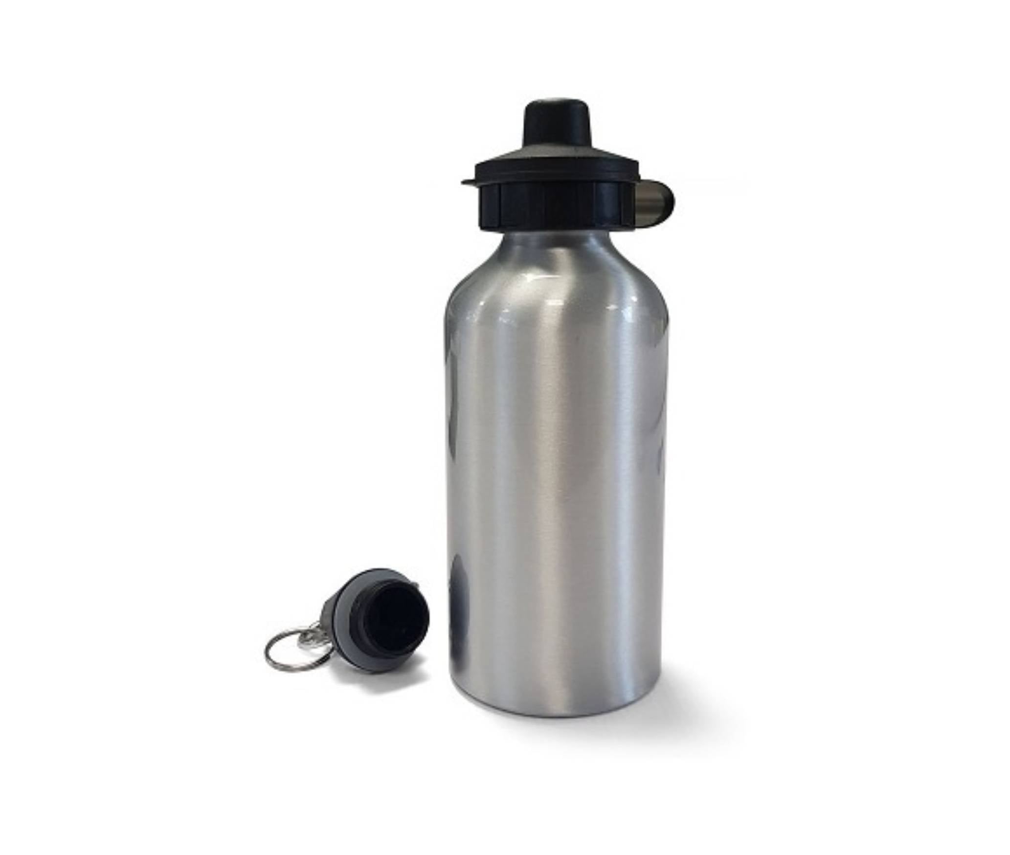 Caramañola Doble Tapón Plateada 500ml