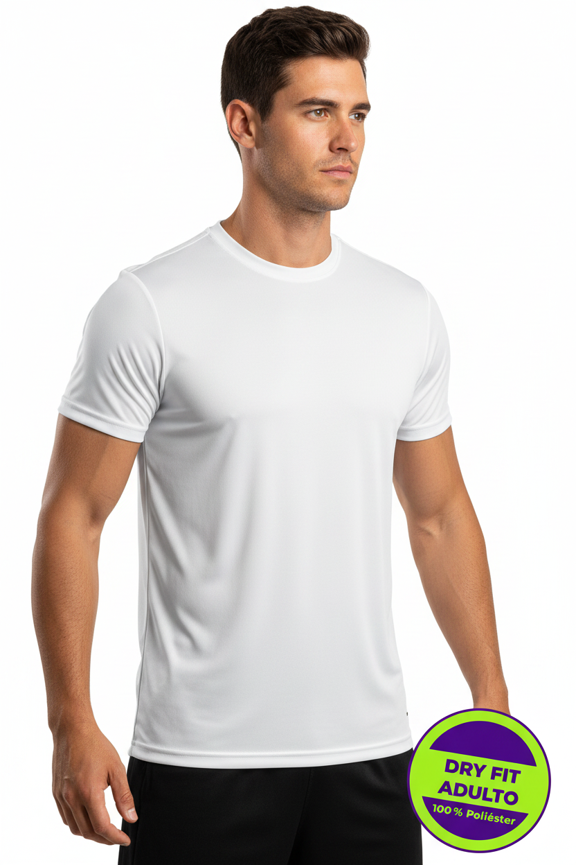 Camiseta DryFit Hombre Blanca