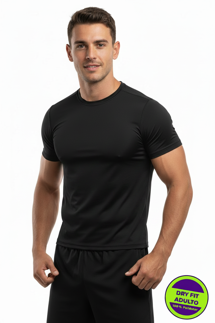 Camiseta DryFit Hombre negro