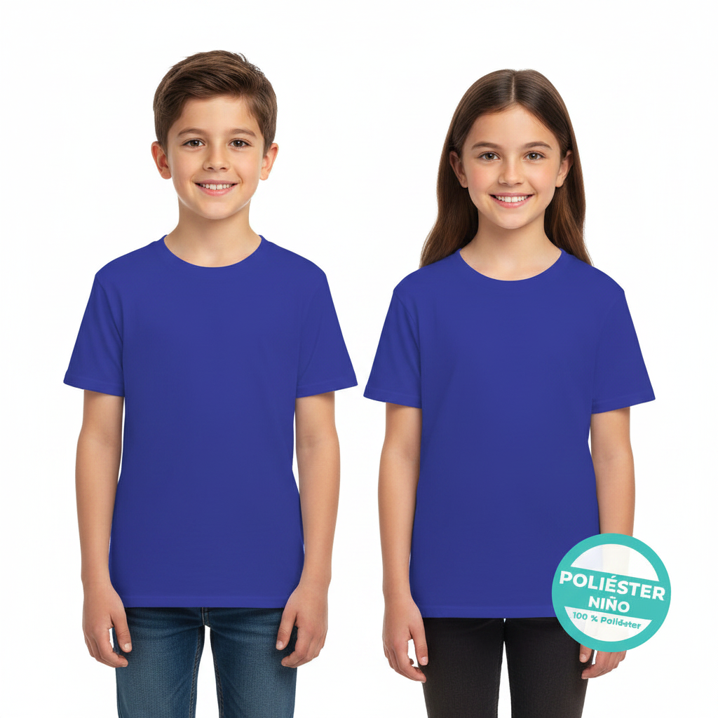 Camiseta Poliéster Niño / Azul