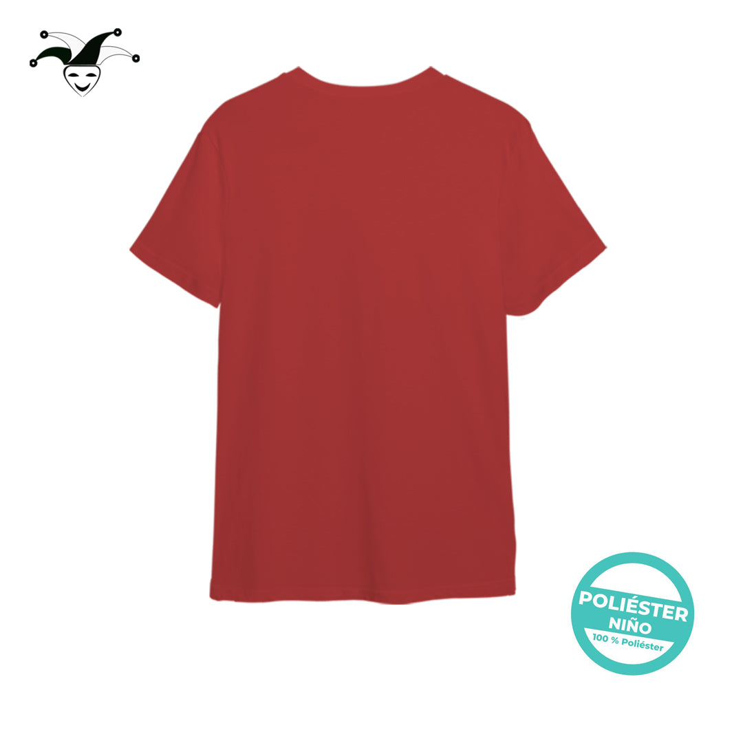 Camiseta poliéster niño rojo