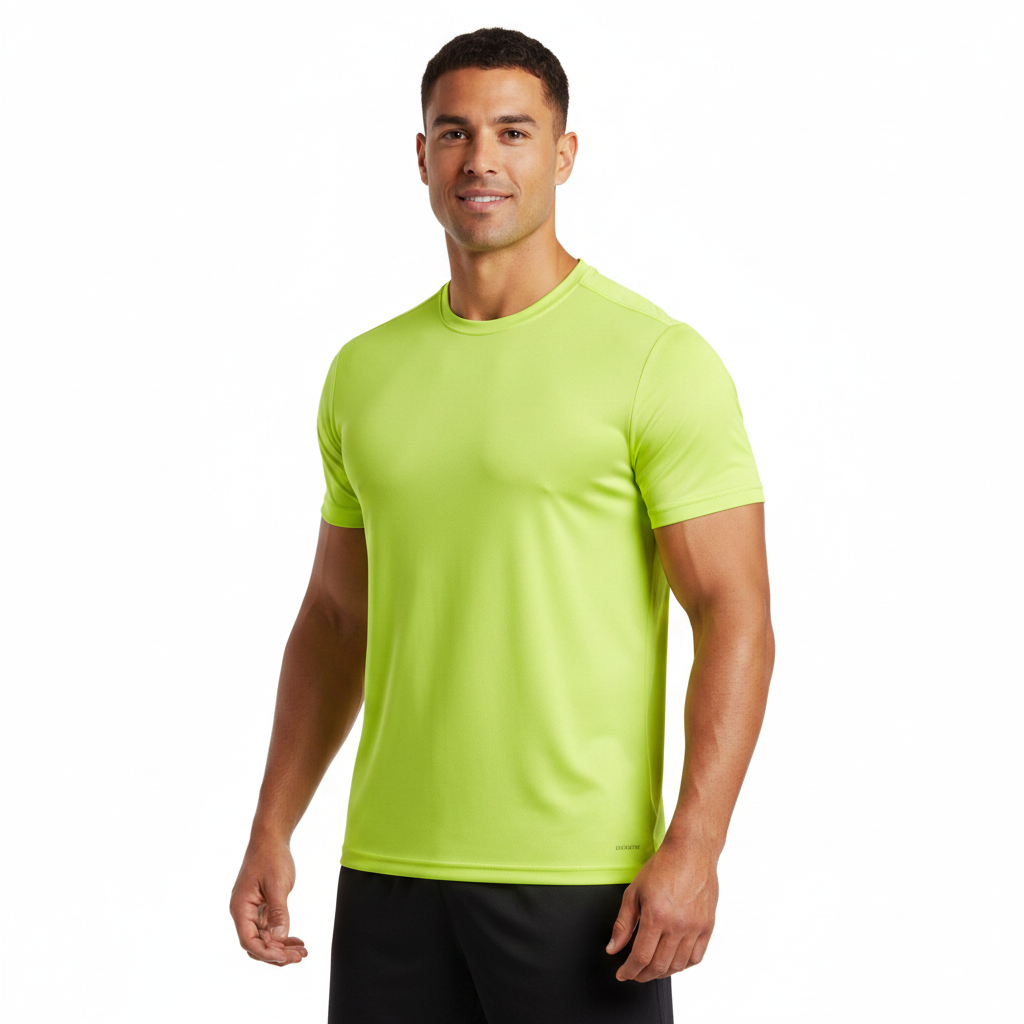 Camiseta DryFit Hombre Amarillo Fluor
