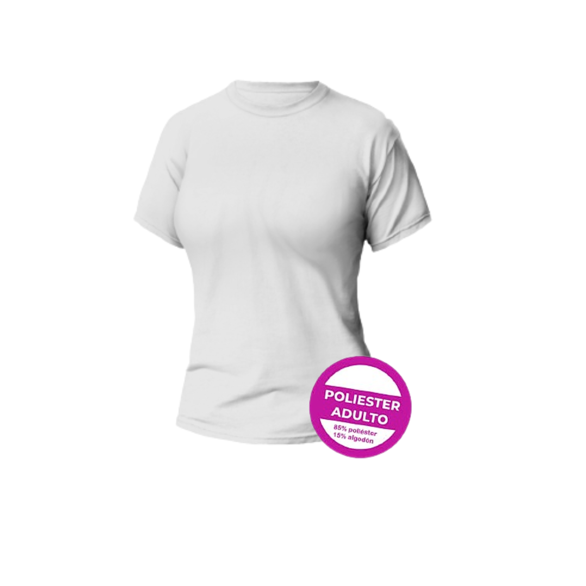 Camiseta Poliéster Dama premium blanca