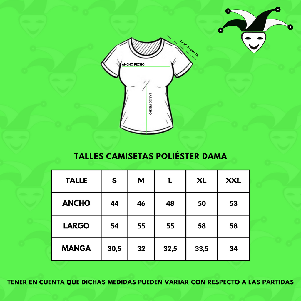 Camiseta Poliéster Dama negro