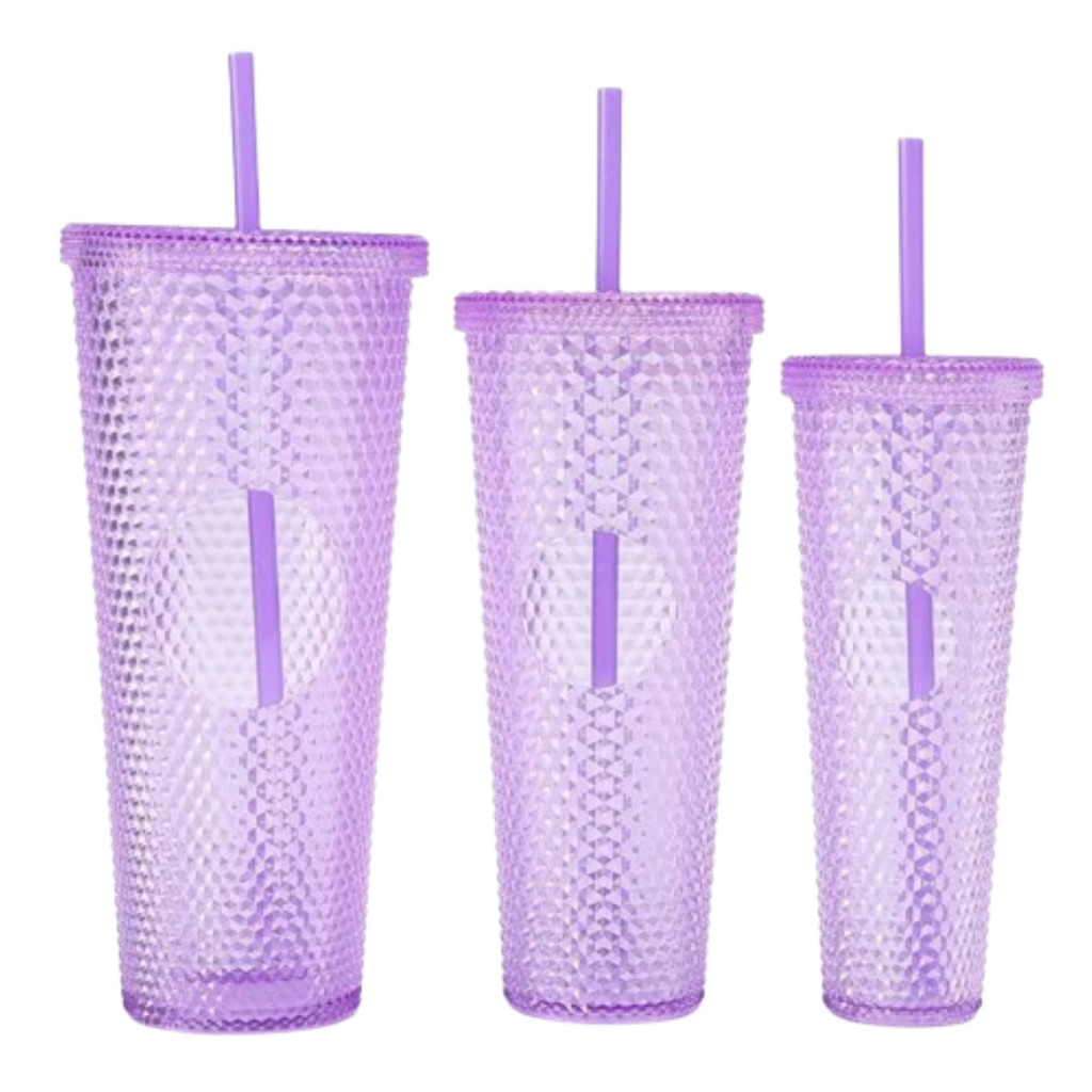 Set Vasos 3 en 1 Texturizado Transparente