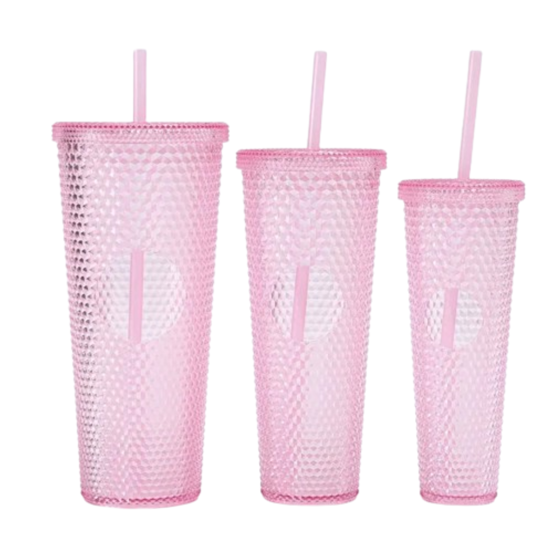 Set Vasos 3 en 1 Texturizado Transparente