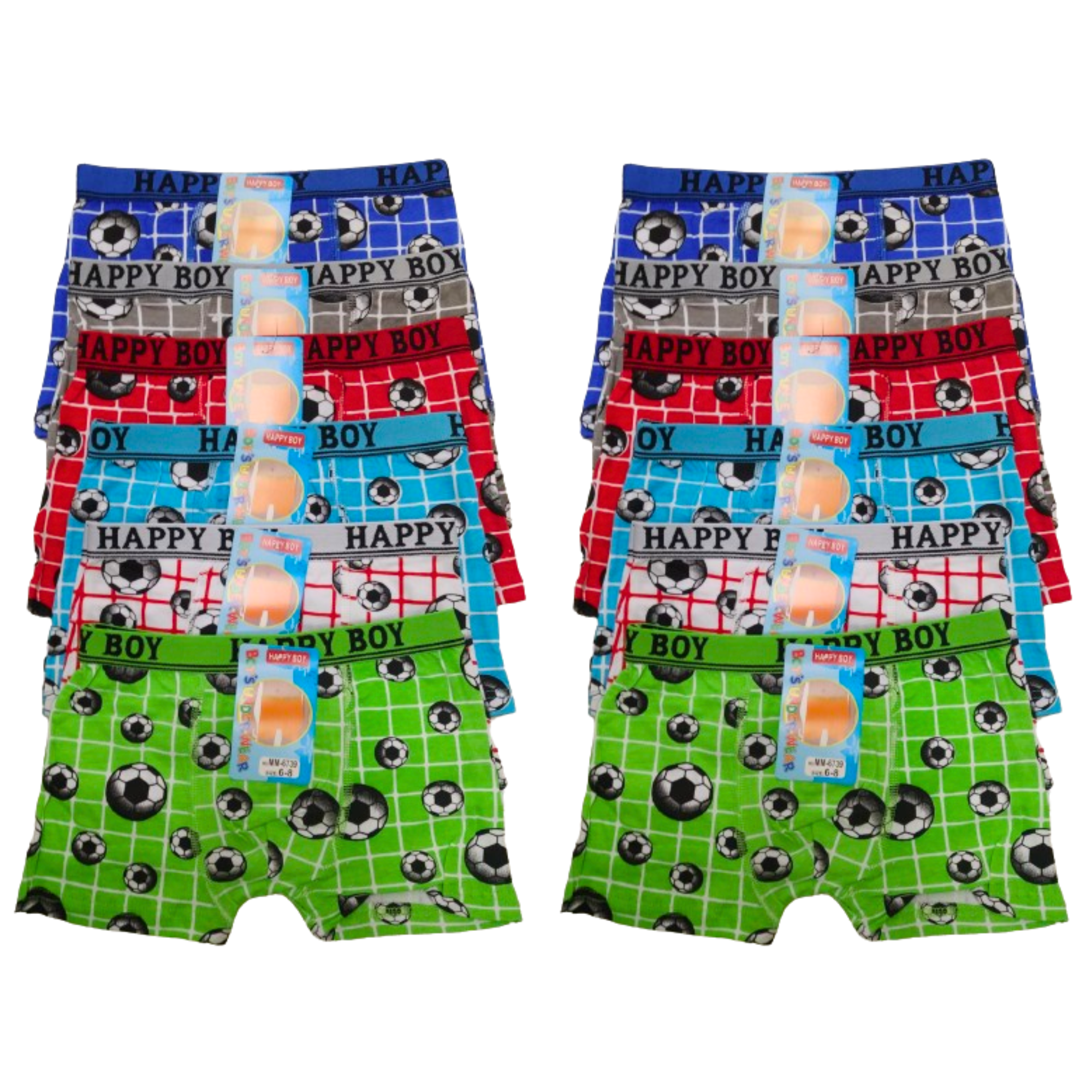 Bóxer de niño Fútbol Docena
