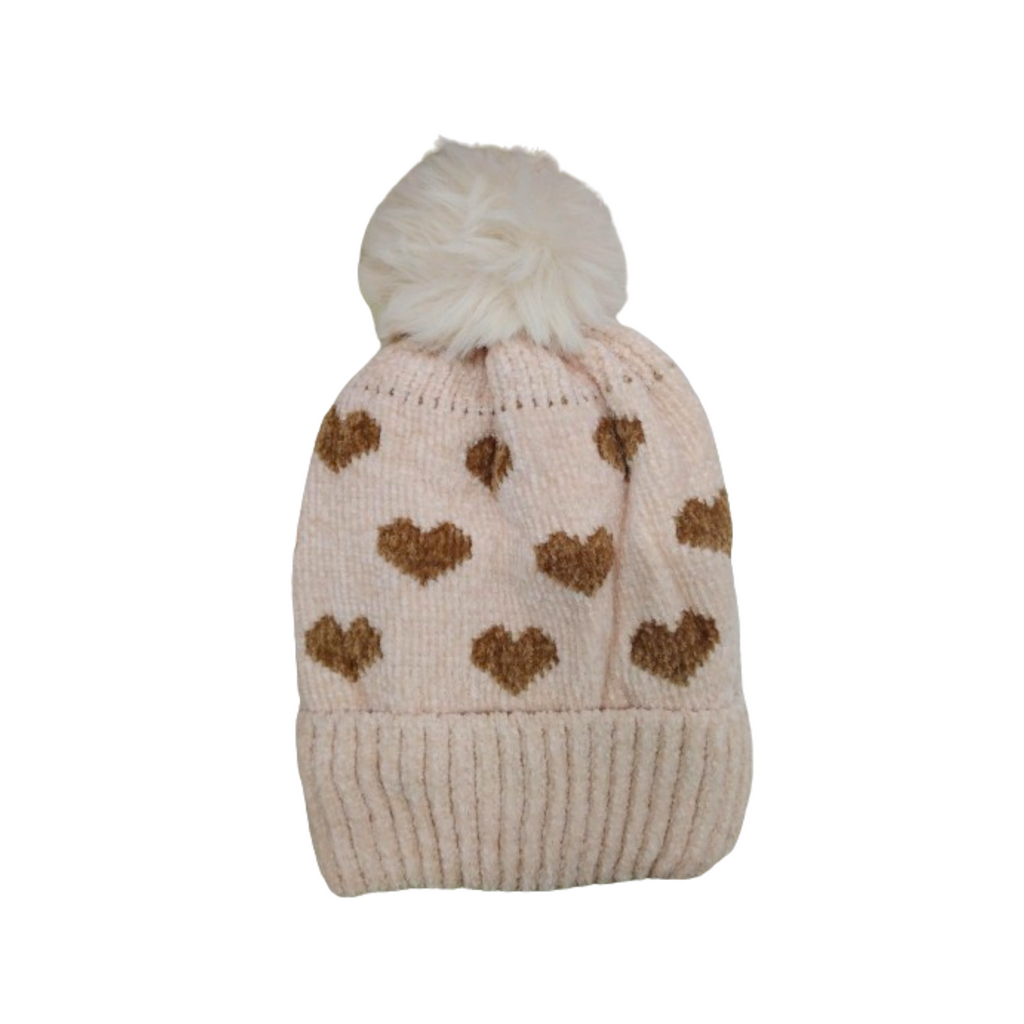 Gorro Chenille Corazones