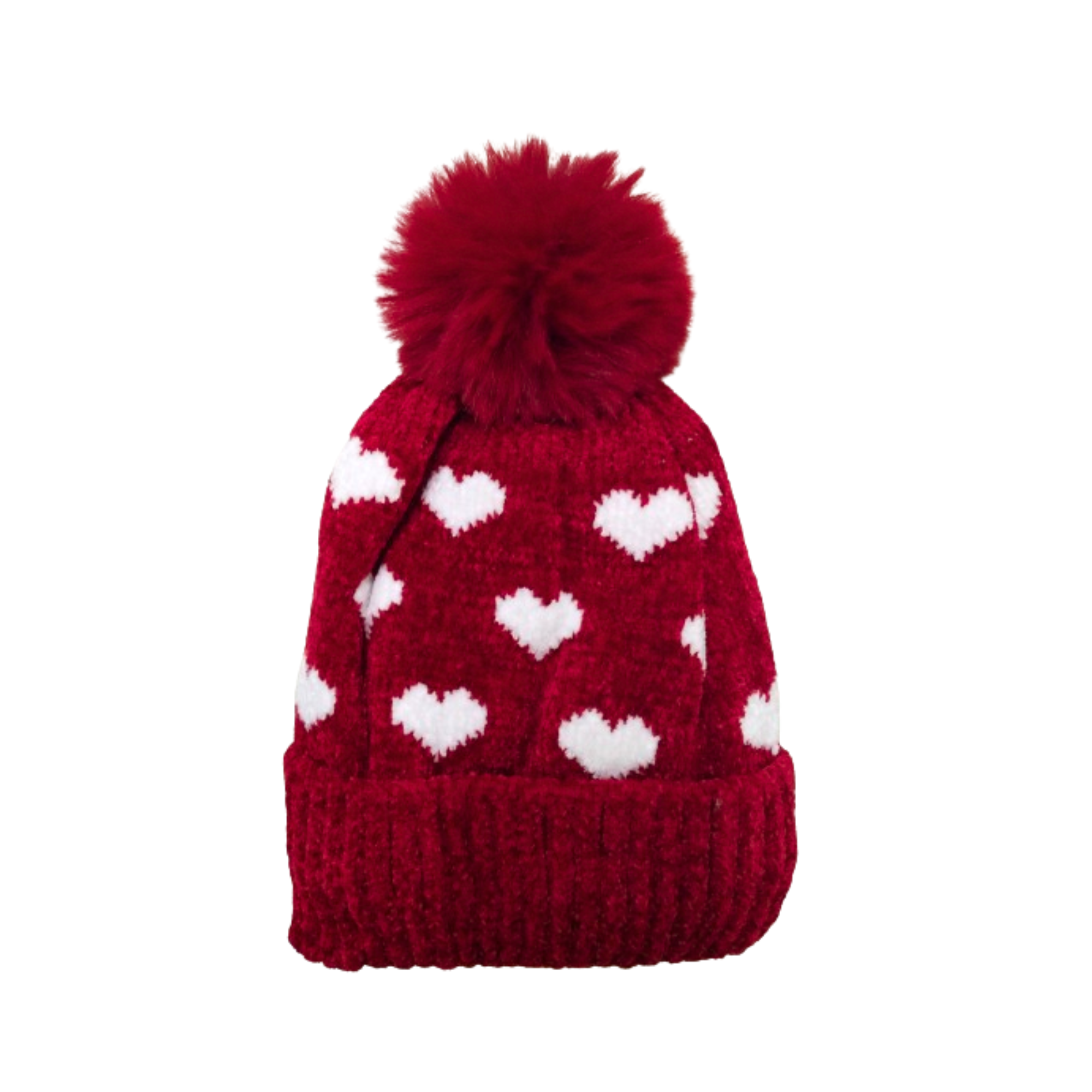 Gorro Chenille Corazones