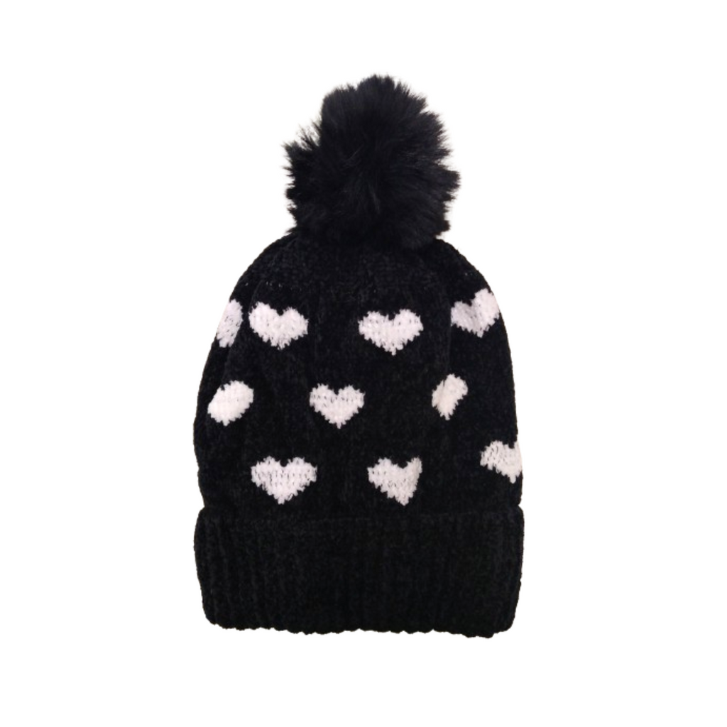 Gorro Chenille Corazones