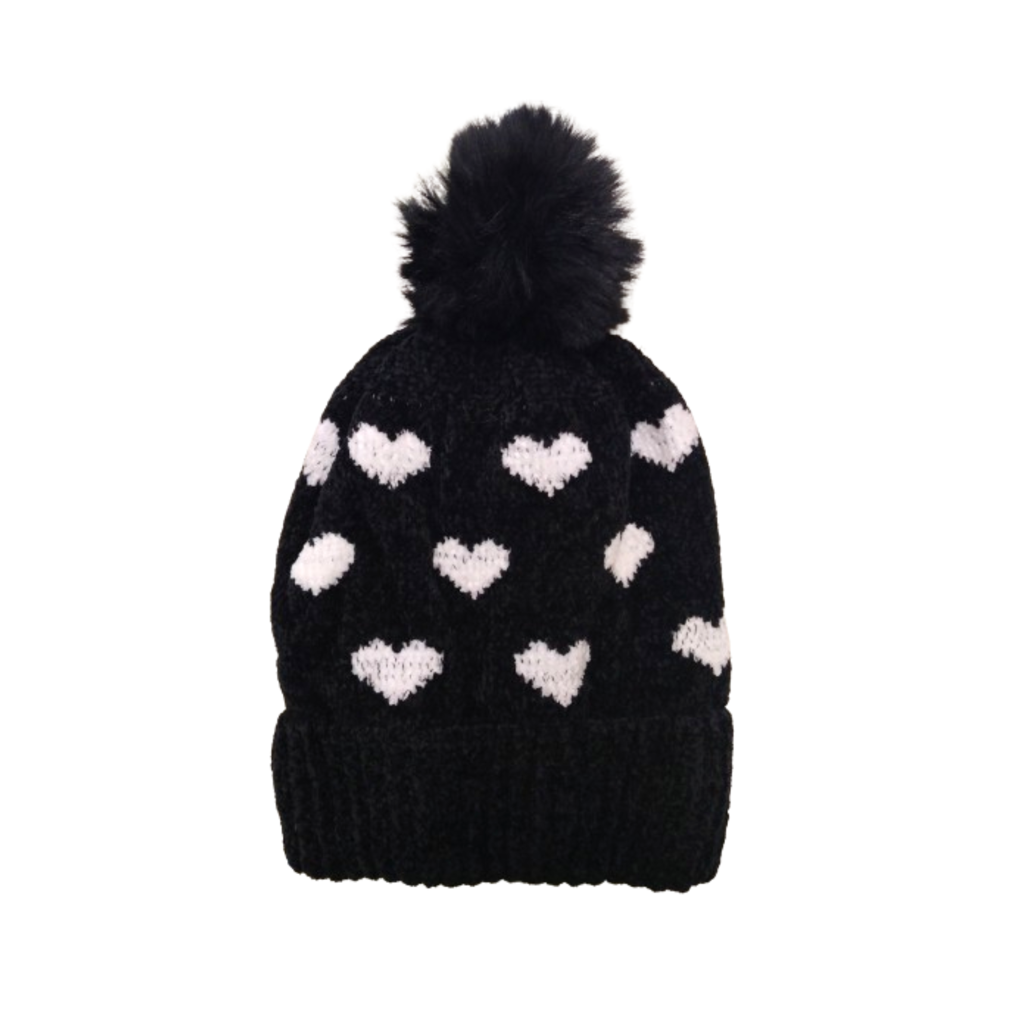 Gorro Chenille Corazones
