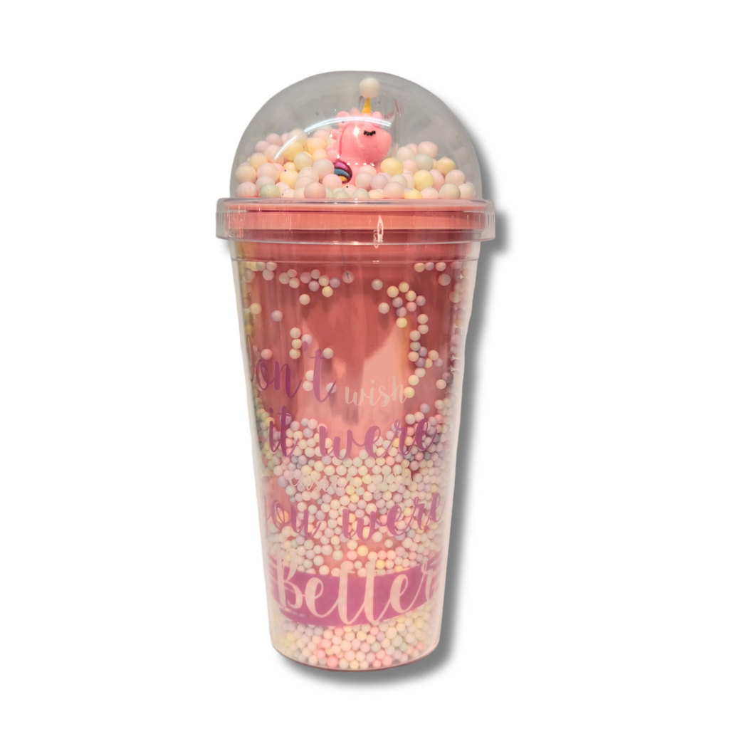 Vaso Acrílico Unicornio Frase