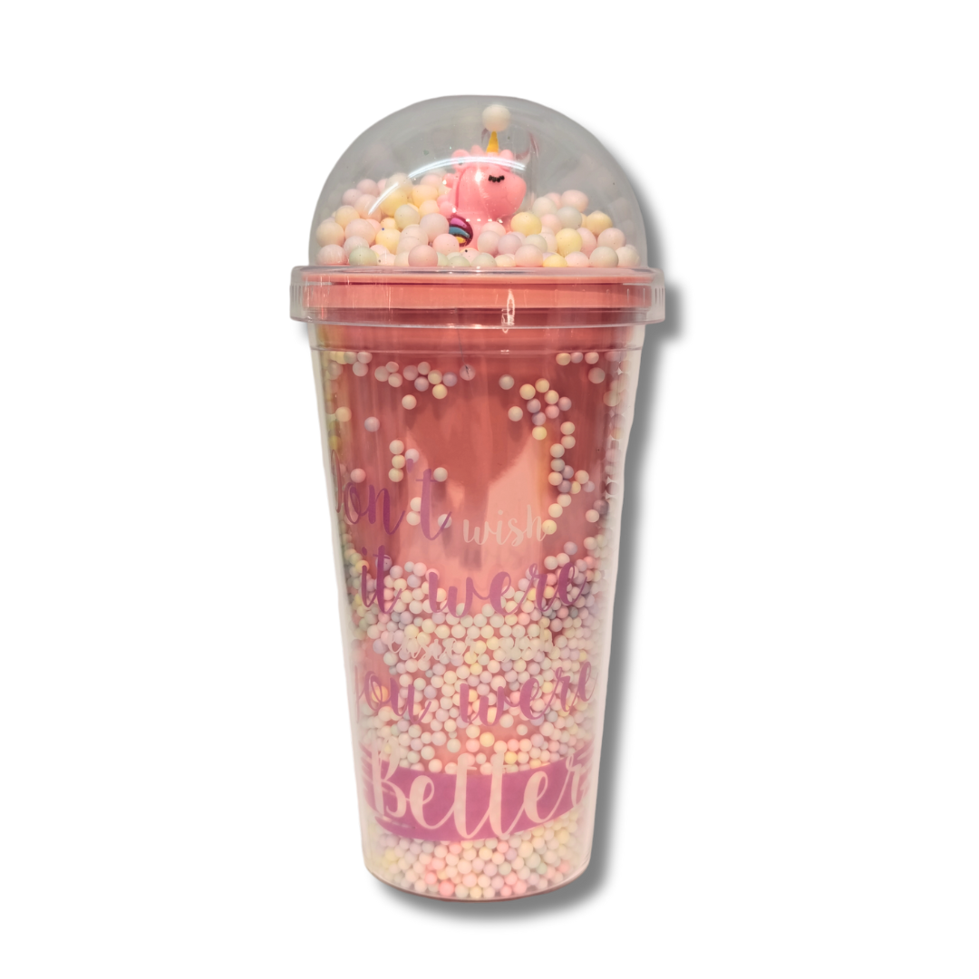 Vaso Acrílico Unicornio Frase