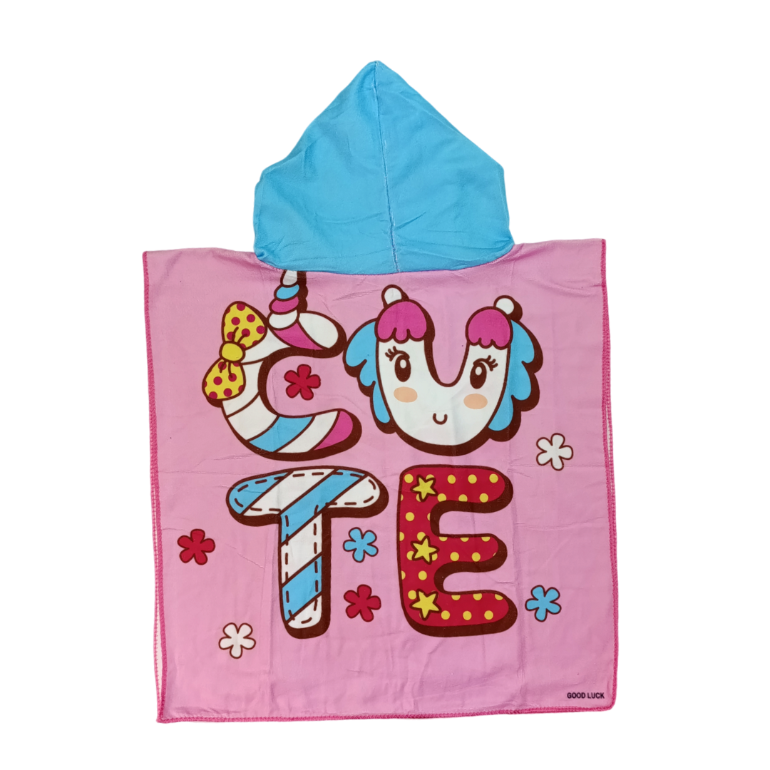 Toalla Poncho De Niño Unicorn