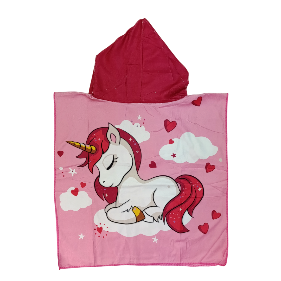 Toalla Poncho De Niño Unicornio