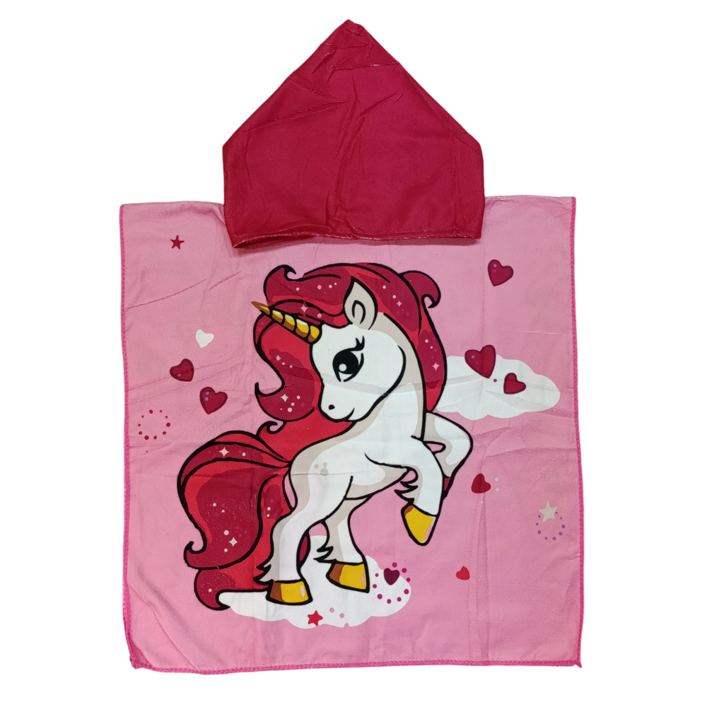 Toalla Poncho De Niño Unicornio