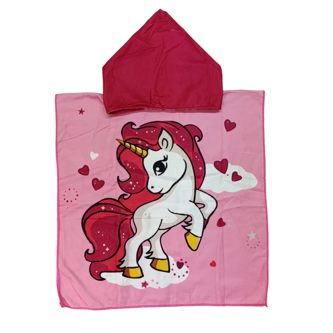 Toalla Poncho De Niño Unicornio