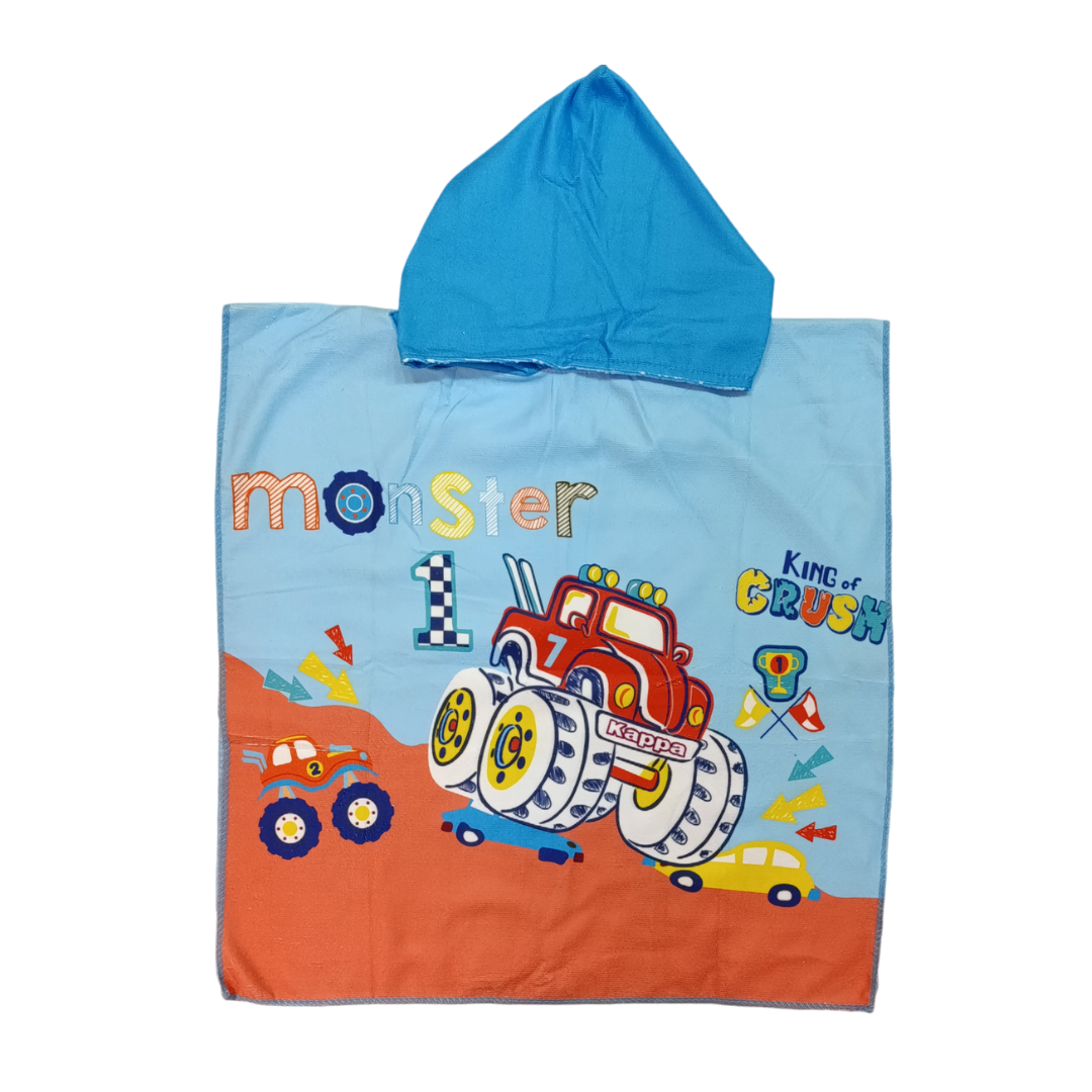 Toalla Poncho De Niño Autos