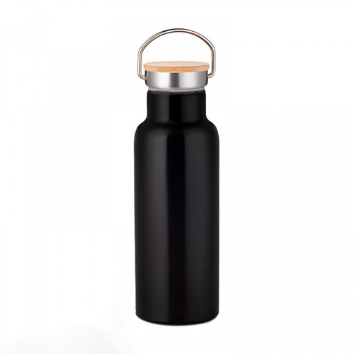 Botella Térmica Tapa Con Bambú 500 ml
