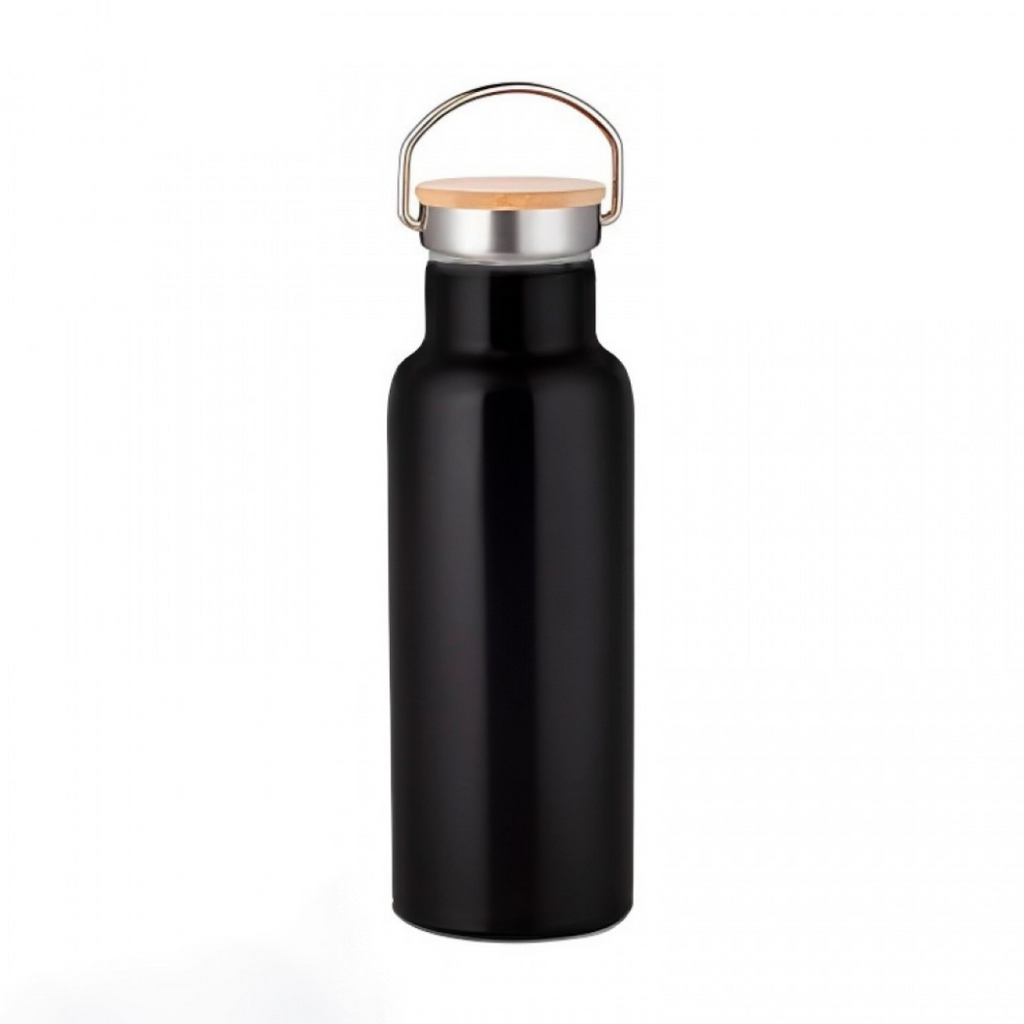 Botella Térmica Tapa Con Bambú 500 ml