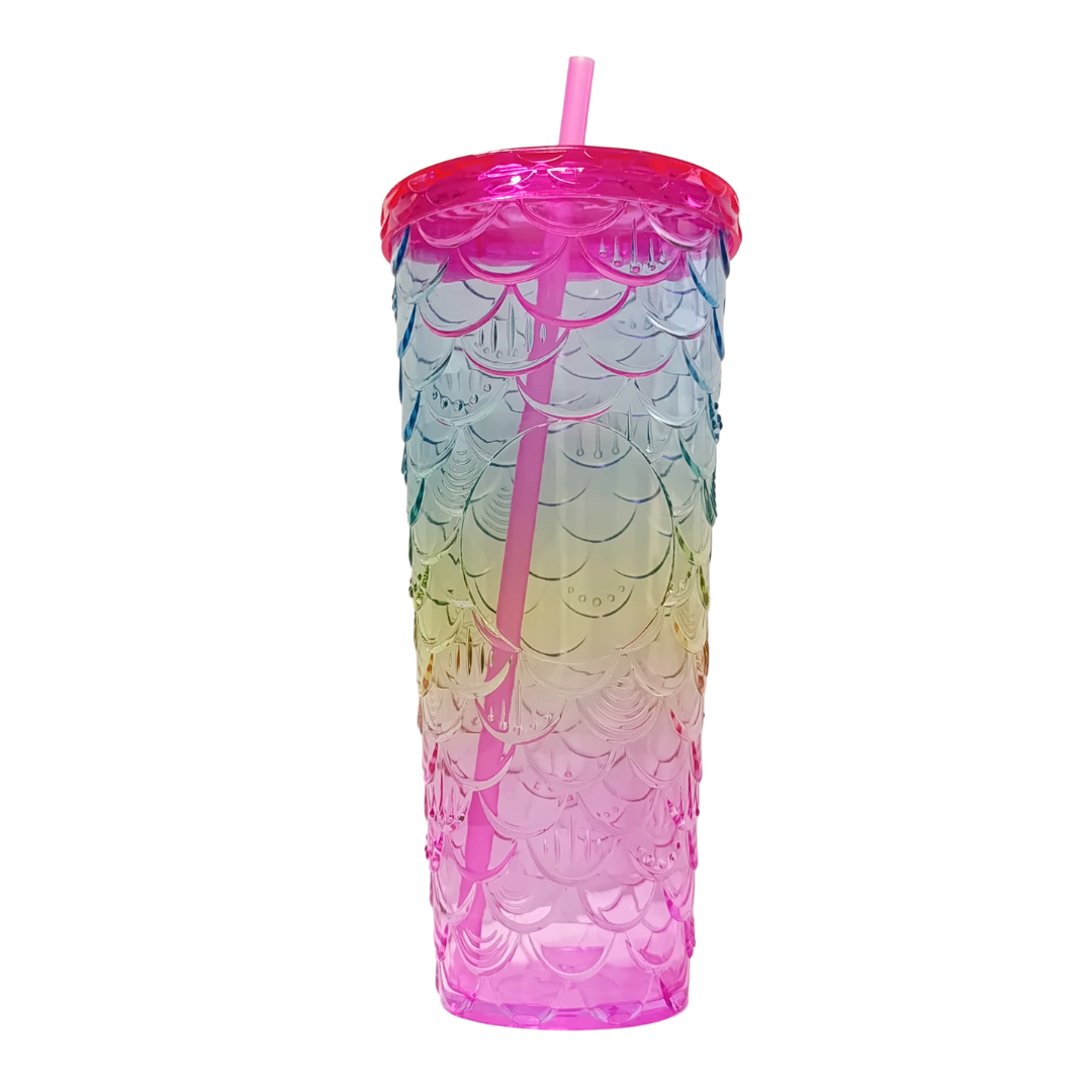 Set 3 en 1 Vaso Texturizado Sirena Degradé