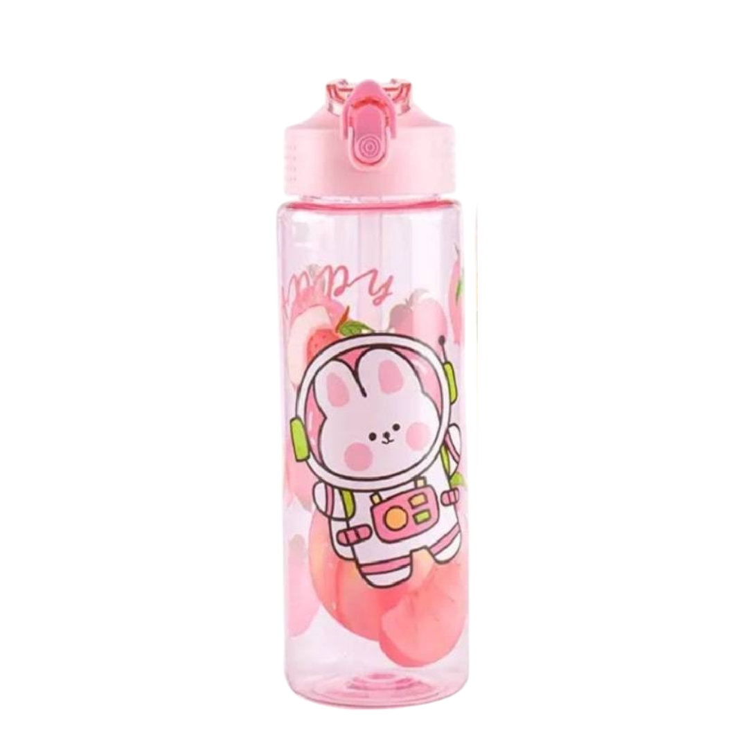 Botella Infantil Plástica Diseños Frutales