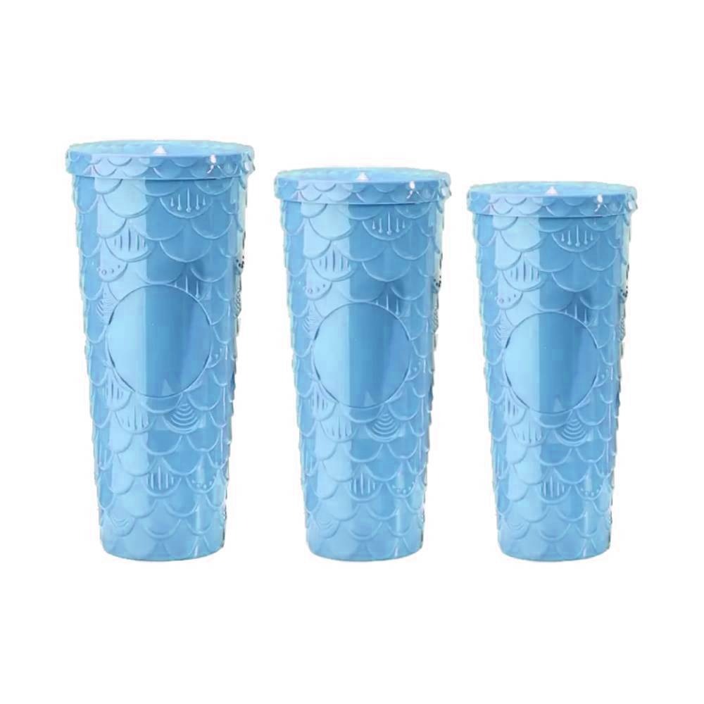 Set Vaso 3 en 1 Texturizado Sirena