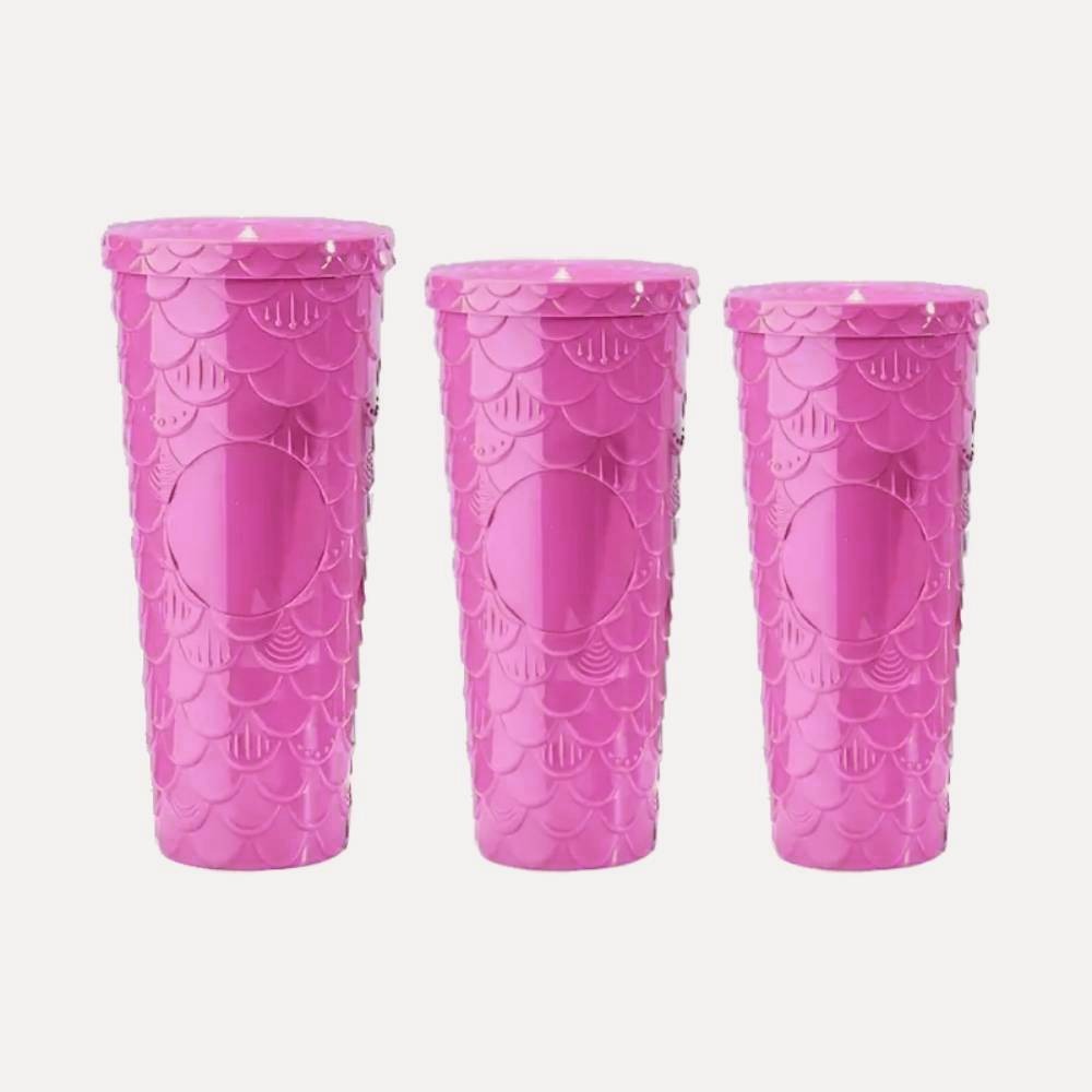 Set Vaso 3 en 1 Texturizado Sirena