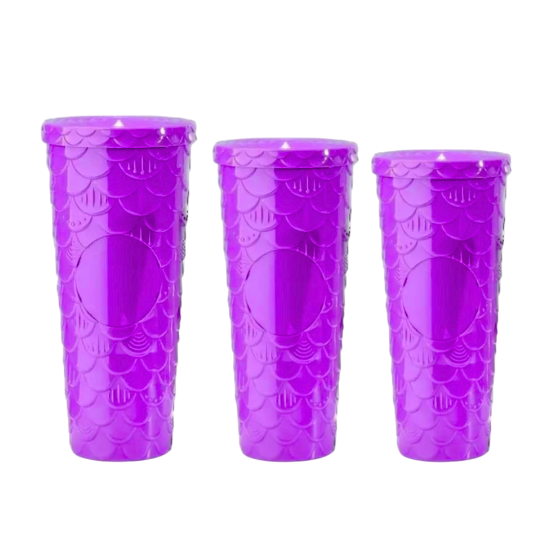 Set Vaso 3 en 1 Texturizado Sirena
