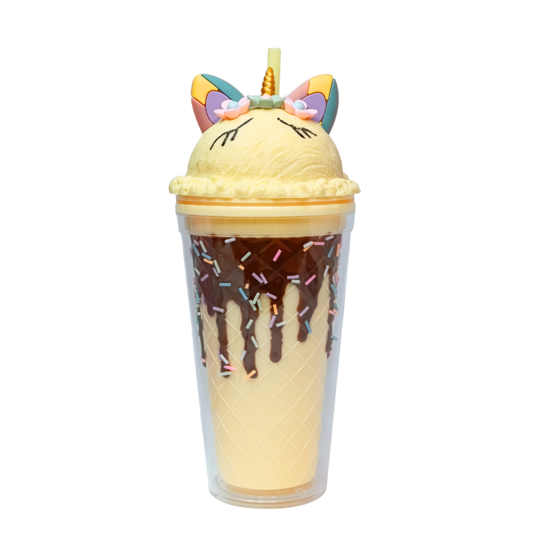 Vaso Acrílico Confetti Unicornio