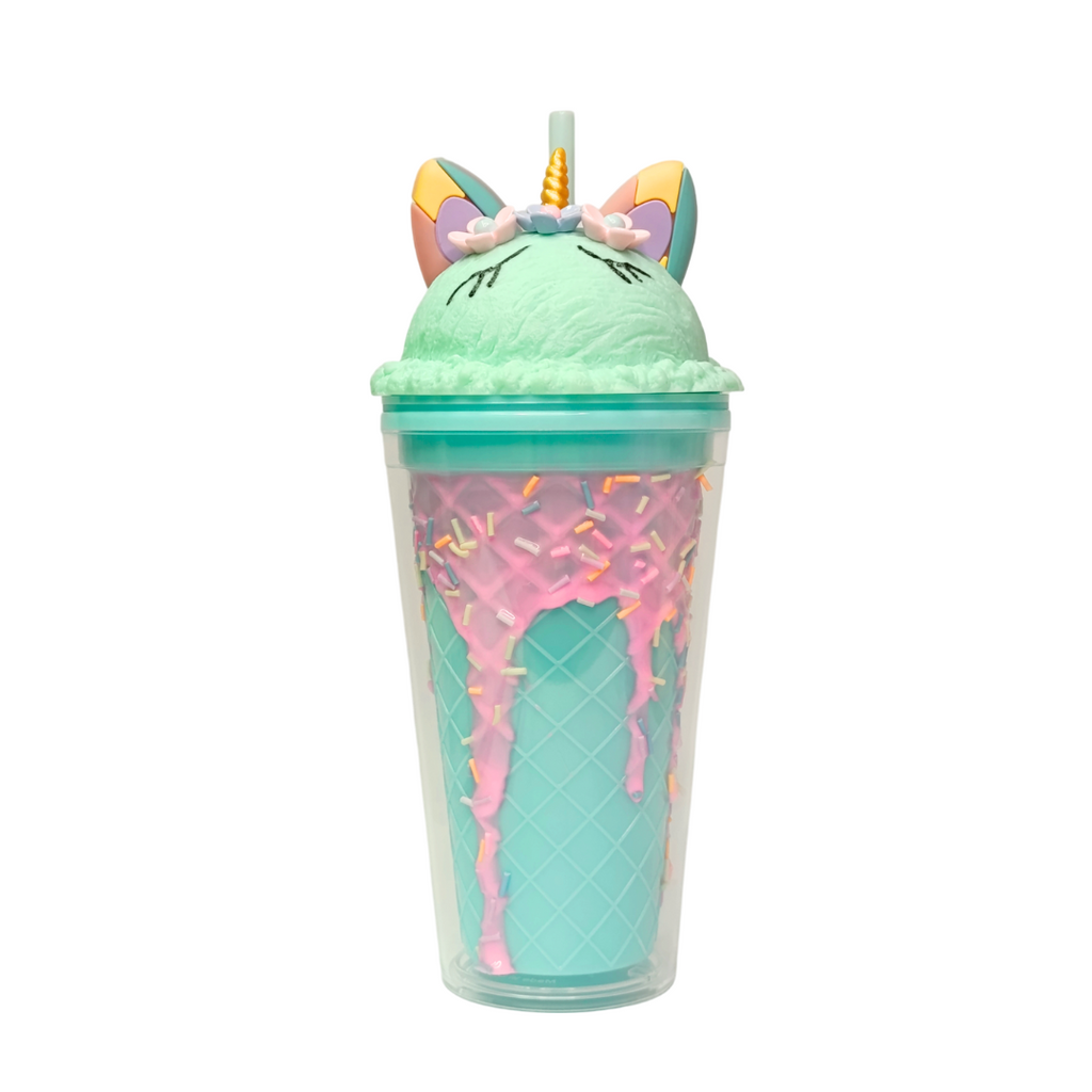 Vaso Acrílico Confetti Unicornio