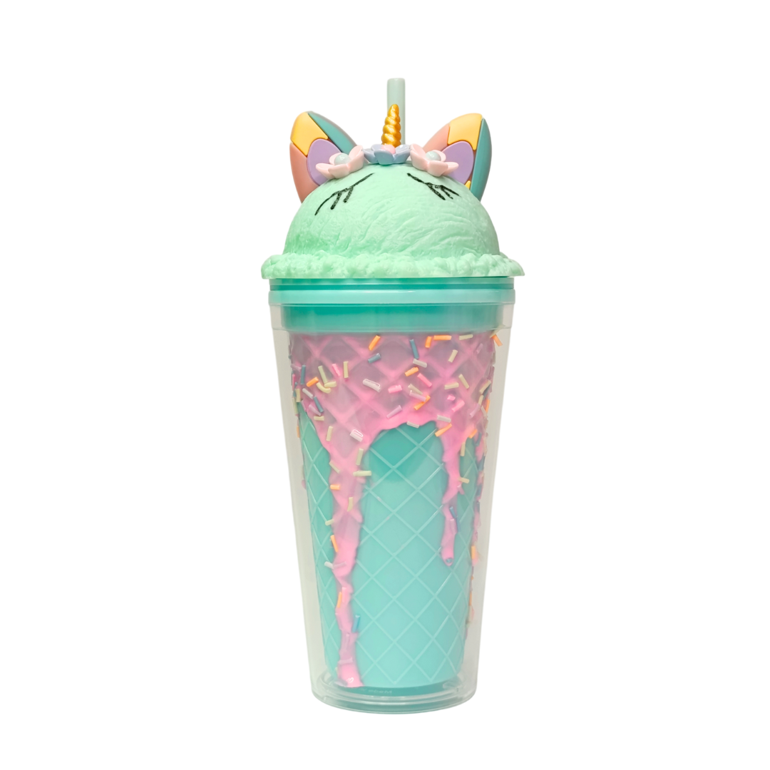 Vaso Acrílico Confetti Unicornio