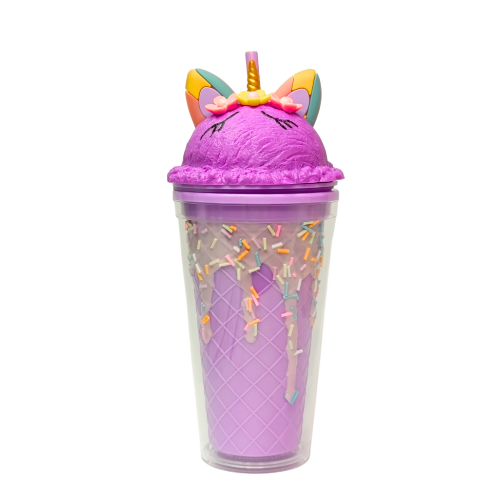 Vaso Acrílico Confetti Unicornio