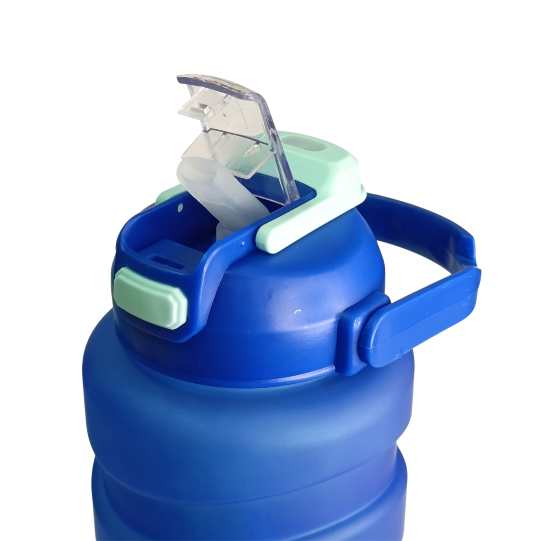 Set Botella Deportiva Texturizado Azul