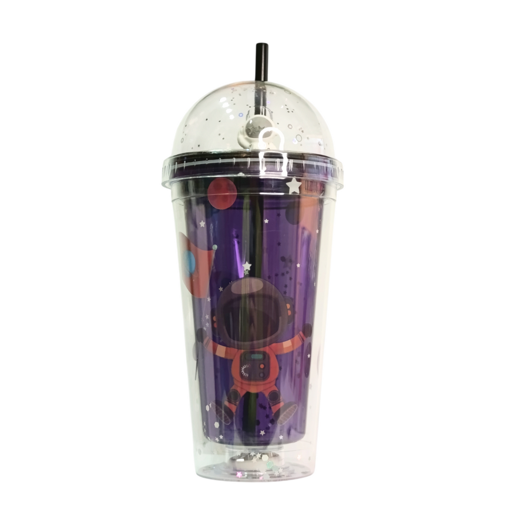 Vaso Acrílico Espacio Con Luces