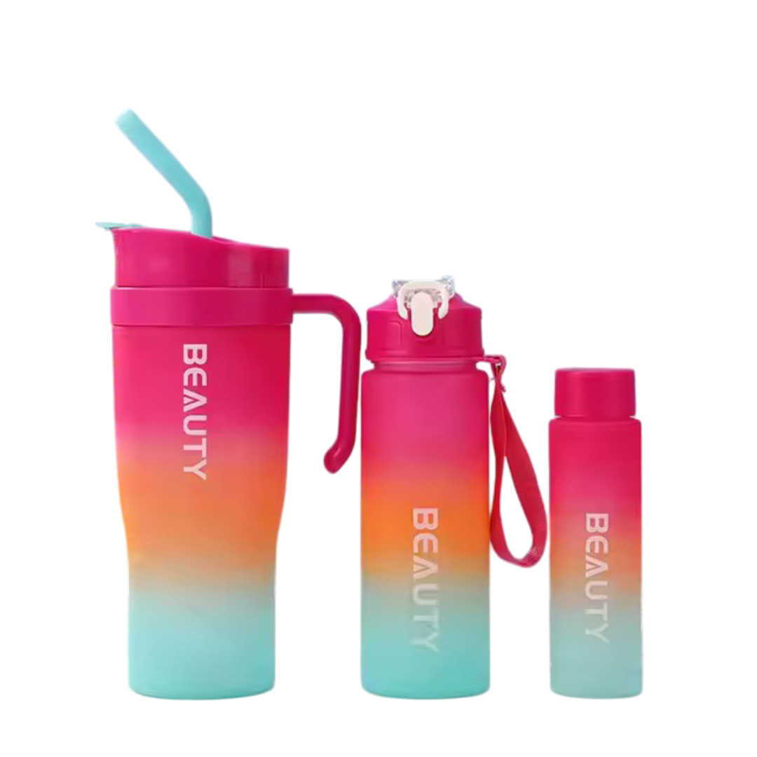 Set Vaso + Botellas Beauty Degradé