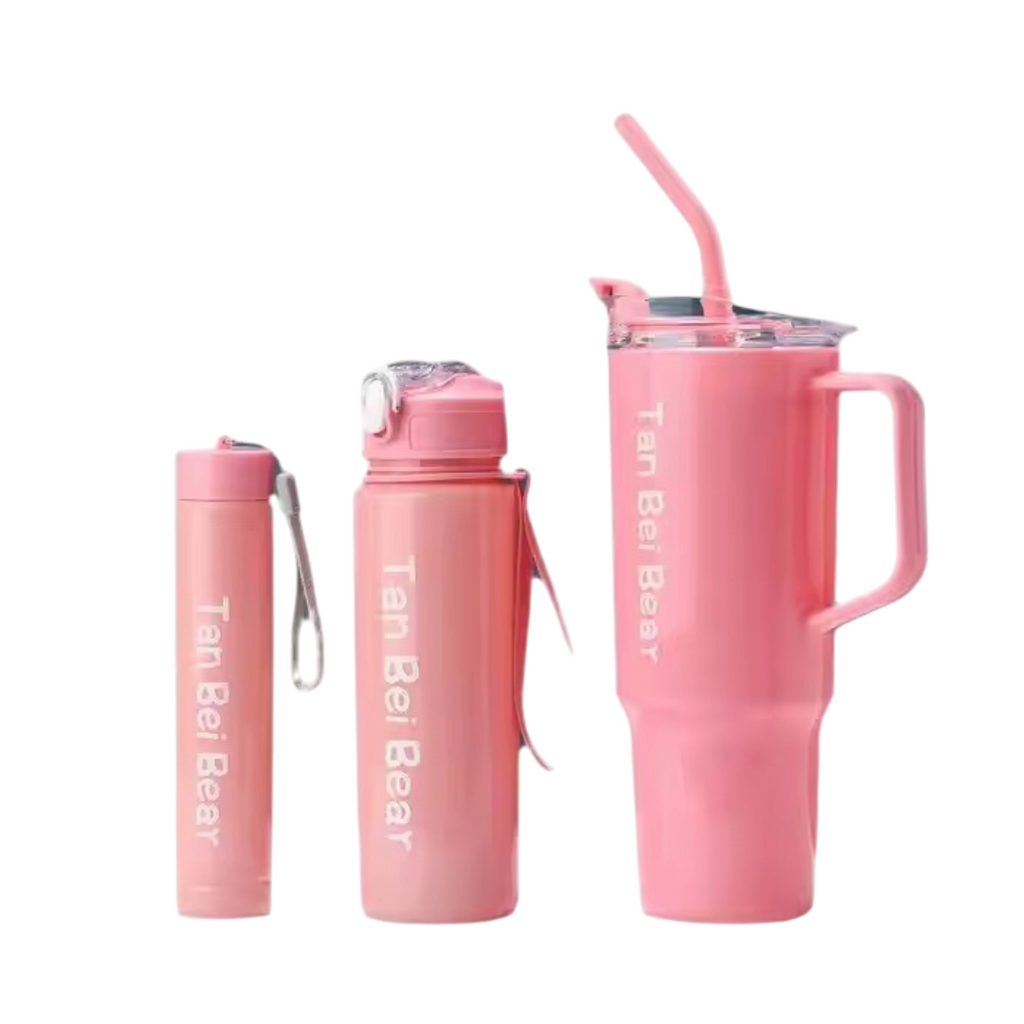 Set Vaso + Botellas Liso Brillosos