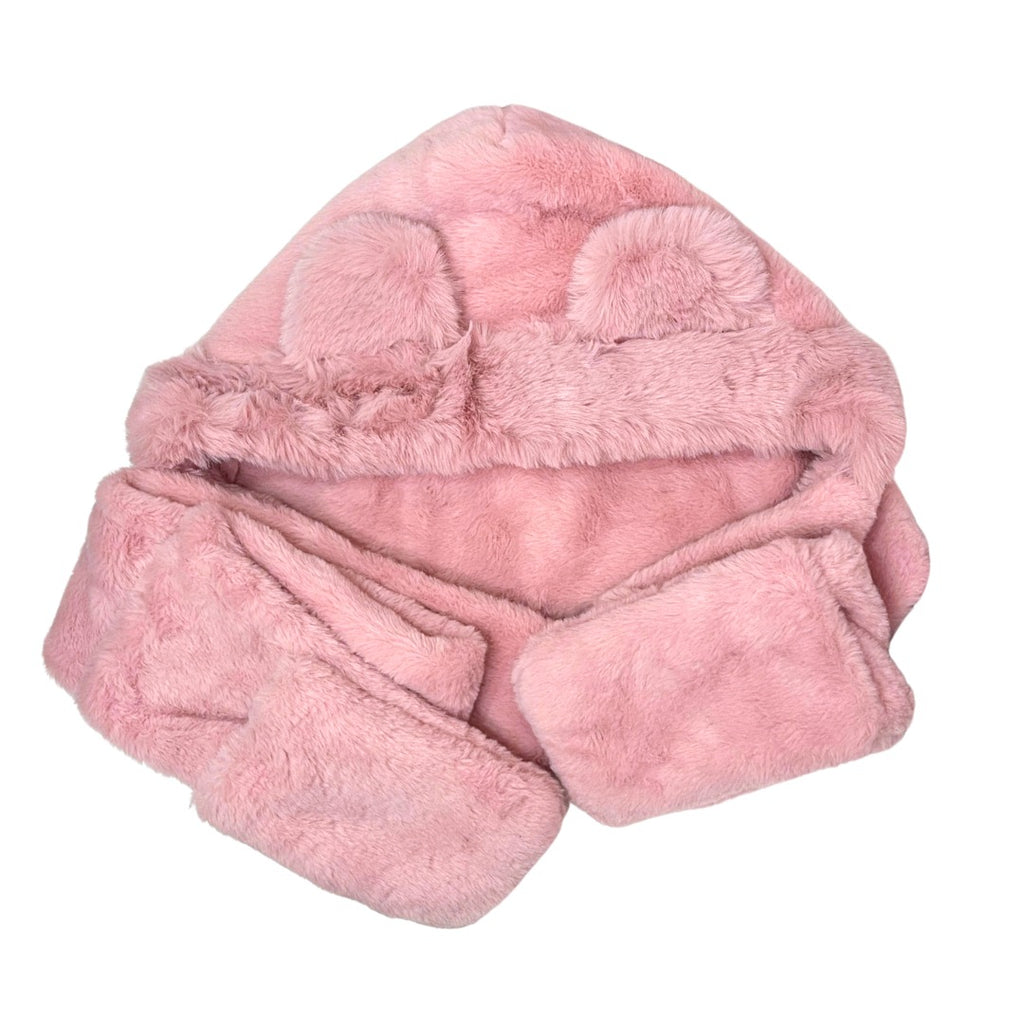 Gorro Bufanda de Osito Con Guantes Liso
