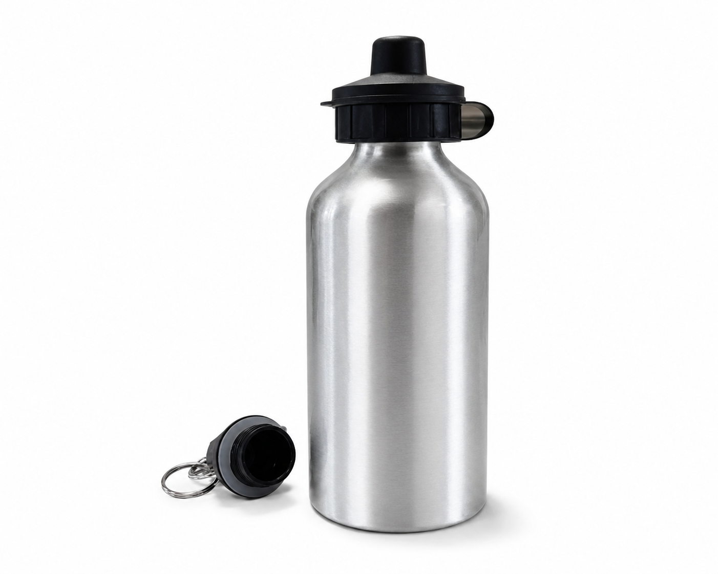 Caramañola Doble Tapón Plateada 500 mL