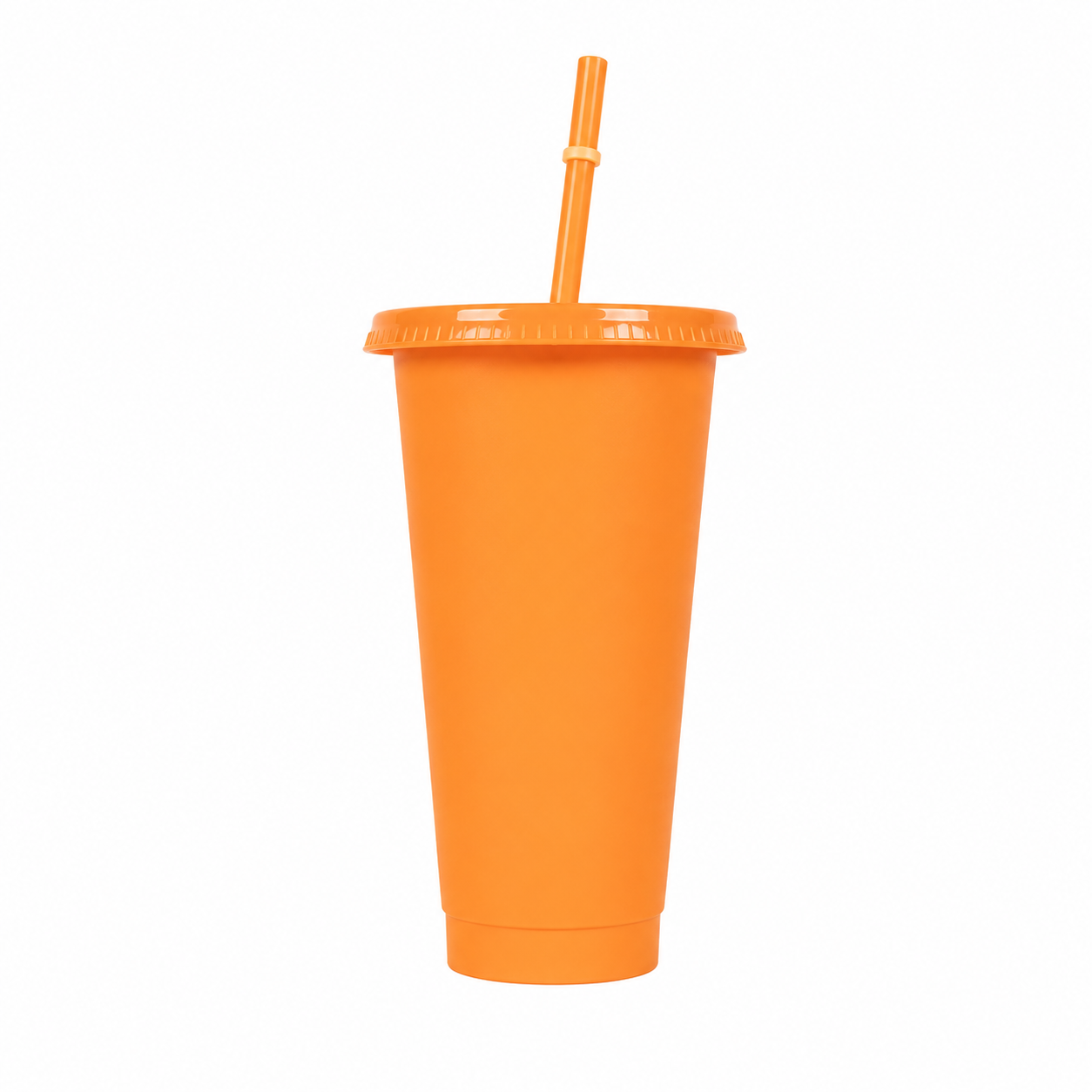 Vaso Plástico Con Tapa Y Sorbito