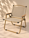 Silla Plegable Con Apoyabrazos de Madera