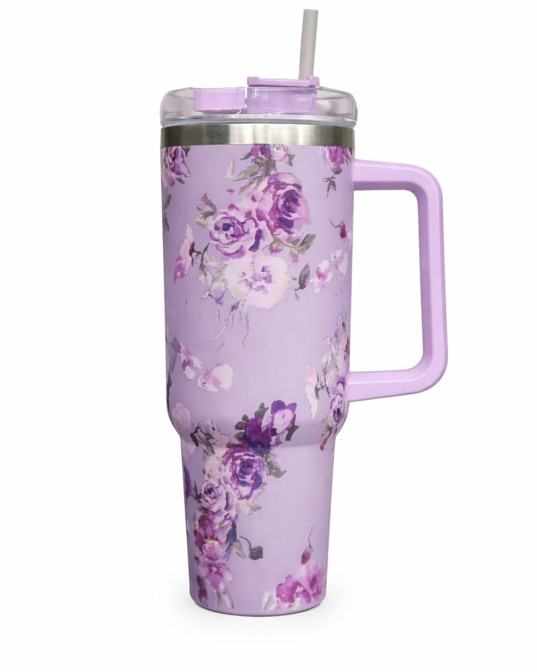Vaso Térmico Trendy con Estampado Flores Lilas