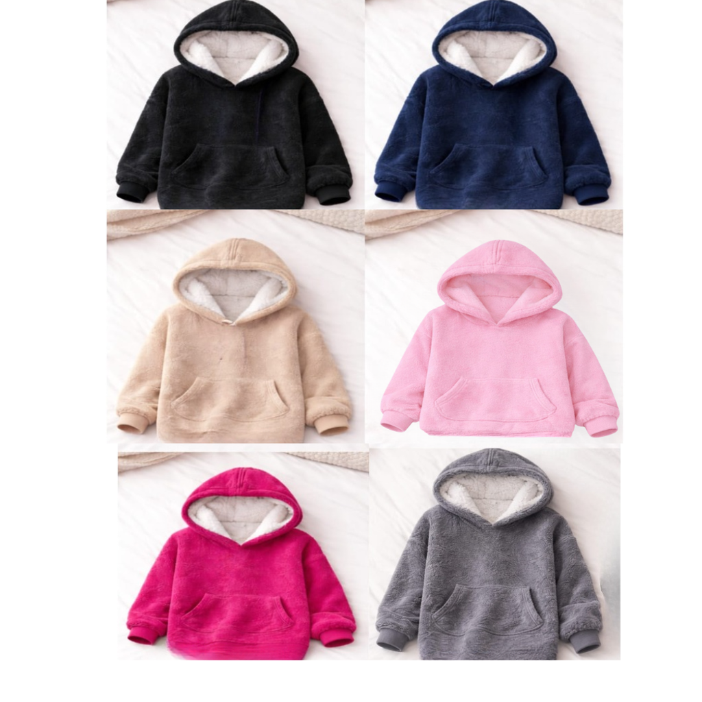Poncho Infantil Plush con Capucha