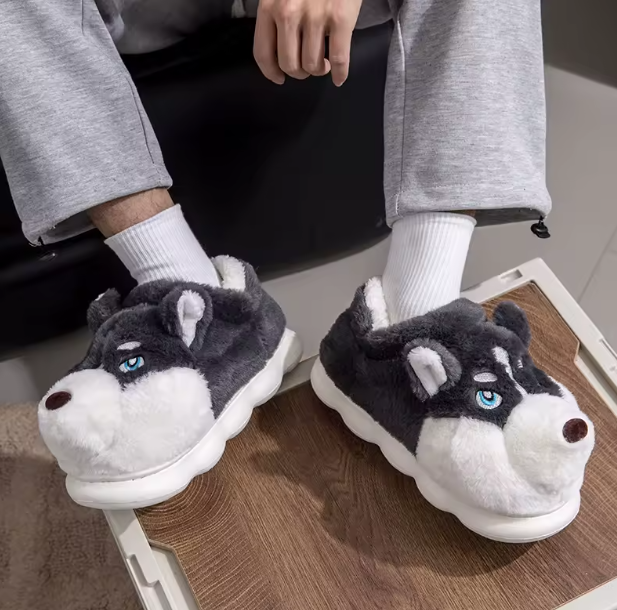 Pantuflas de Peluche Husky