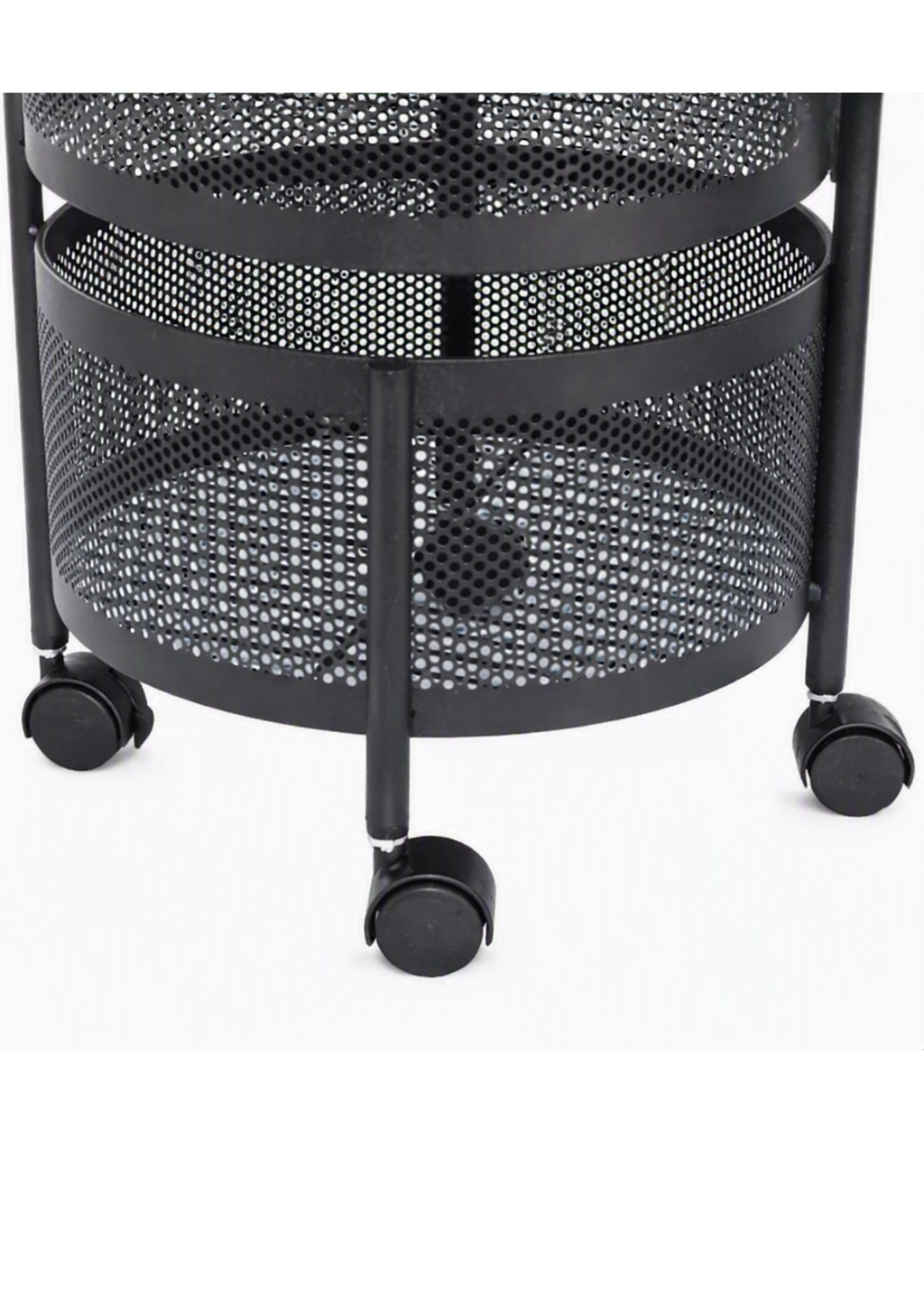 Carrito De Almacenamiento Metálico de 3 Niveles Circulares