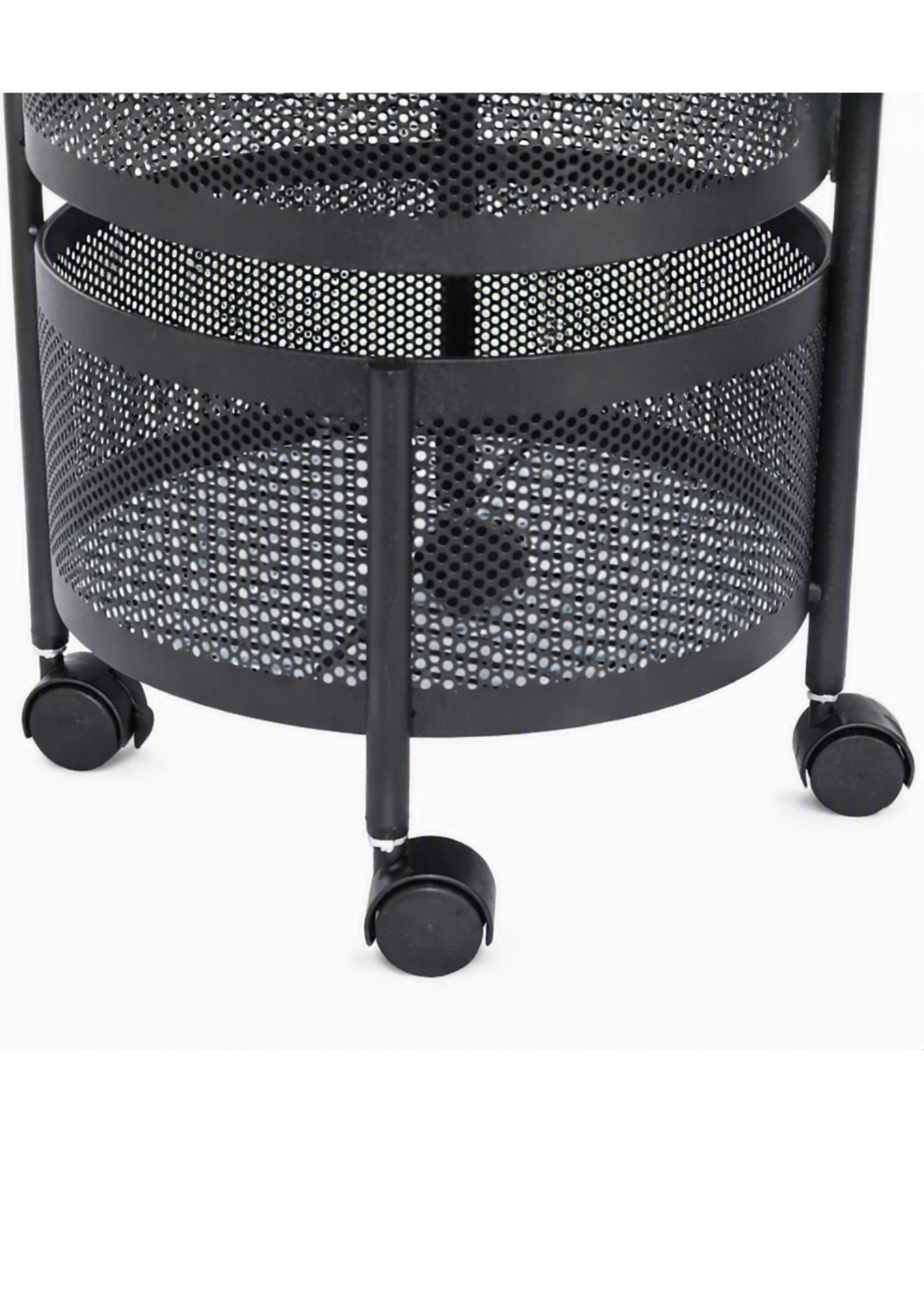 Carrito De Almacenamiento Metálico de 3 Niveles Circulares