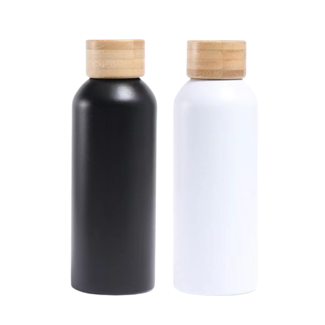 Botella Acero Inoxidable Tapa Bambú